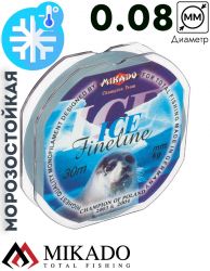 Леска мононить Mikado FINELINE ICE 0,08 (30 м) - 0.95 кг.