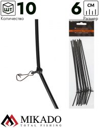 Трубка - антизакручиватель Mikado с карабином 6 см.  ( 10 шт.)