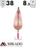 Блесна колеблющаяся Mikado TRACKER №1, 38 г., 8.5 см., медь
