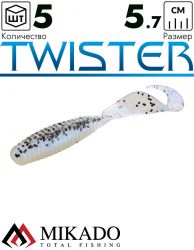 Твистер Mikado TWISTER 57 мм., 2.2 г., 90 (5 шт.)