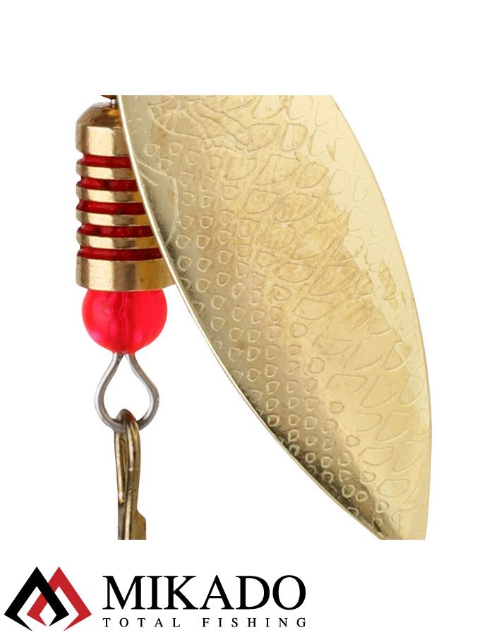 Блесна вращающаяся Mikado WILLOW №6, 22 г., золото, длина лепестка 75 мм.