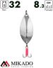 Блесна колеблющаяся Mikado FOCUS №4, 32 г., 8.3 см., серебро