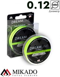 Плетеный шнур Mikado DREAMLINE Competition 0.12 fluo green (150 м) 10,21 кг.