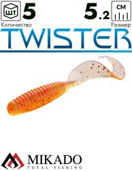 Твистер Mikado TWISTER 52 мм., 1.7 г., 97 (5 шт.)