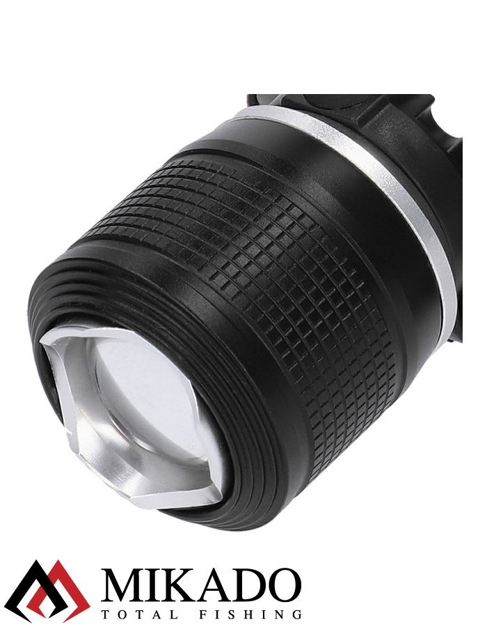 Налобный фонарик Mikado AML01-2209 10W-550lm + УФ свет (2 светодиода "High Power Cree", USB)