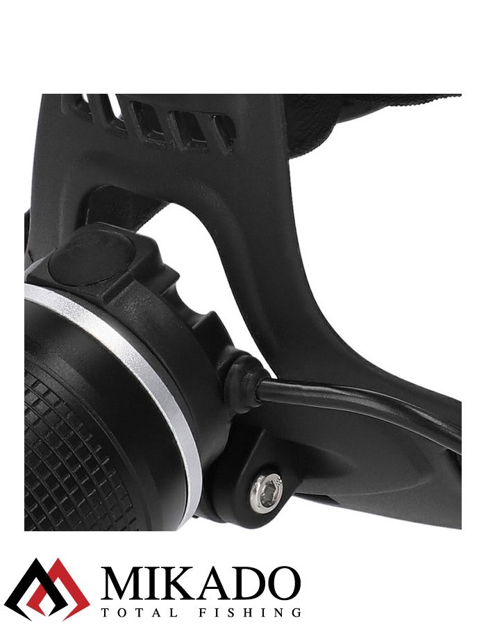 Налобный фонарик Mikado AML01-2209 10W-550lm + УФ свет (2 светодиода "High Power Cree", USB)