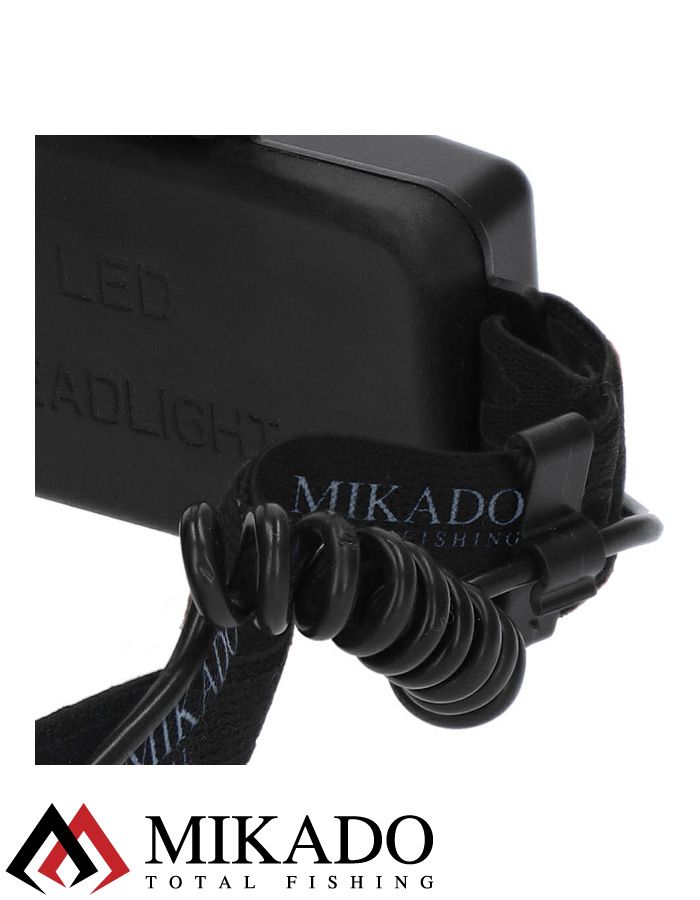 Налобный фонарик Mikado AML01-2209 10W-550lm + УФ свет (2 светодиода "High Power Cree", USB)