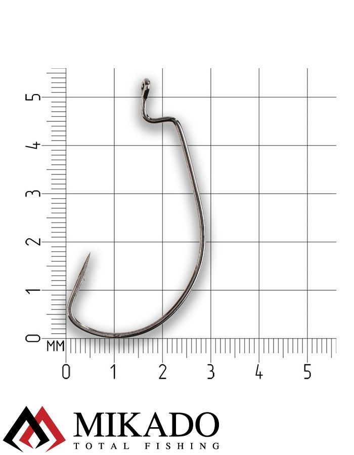 Офсетный крючок Mikado WORM 1 № 4/0   ( 5 шт.)