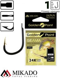 Крючки Mikado GOLDEN POINT - ISEAMA №  1 GB (с лопаткой) ( 10 шт.)