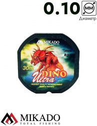 Леска мононить Mikado DINO ULTRA 0,10 (30 м) - 2.10 кг.