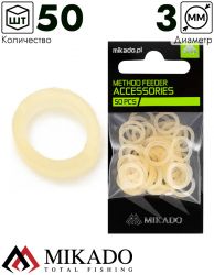 Резинки для крепления насадки Mikado 3 мм. (прозрачные, жесткие) ( 50 шт.)