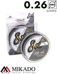 Плетеный шнур Mikado NIHONTO OCTA BRAID 0,26 black (150 м) - 22.60 кг.