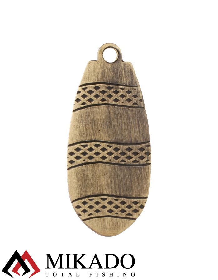 Блесна вращающаяся Mikado DRONE №1, 7.7 г., состаренное золото, длина лепестка 30 мм.