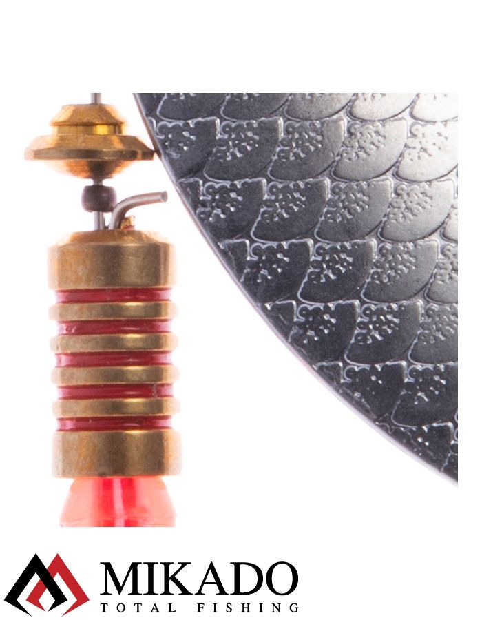 Блесна вращающаяся Mikado STREAM №3, 10 г., серебро 00 чешуя, длина лепестка 52 мм.