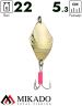 Блесна колеблющаяся Mikado FROG №2, 22 г., 5.3 см., золото