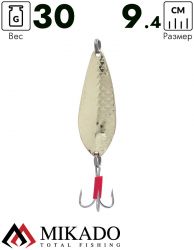Блесна колеблющаяся Mikado NANCY №6, 30 г., 9.4 см., золото