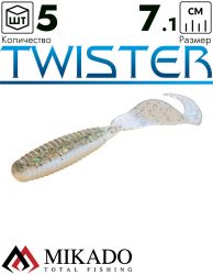 Твистер Mikado TWISTER 71 мм., 3.8 г., 88 (5 шт.)