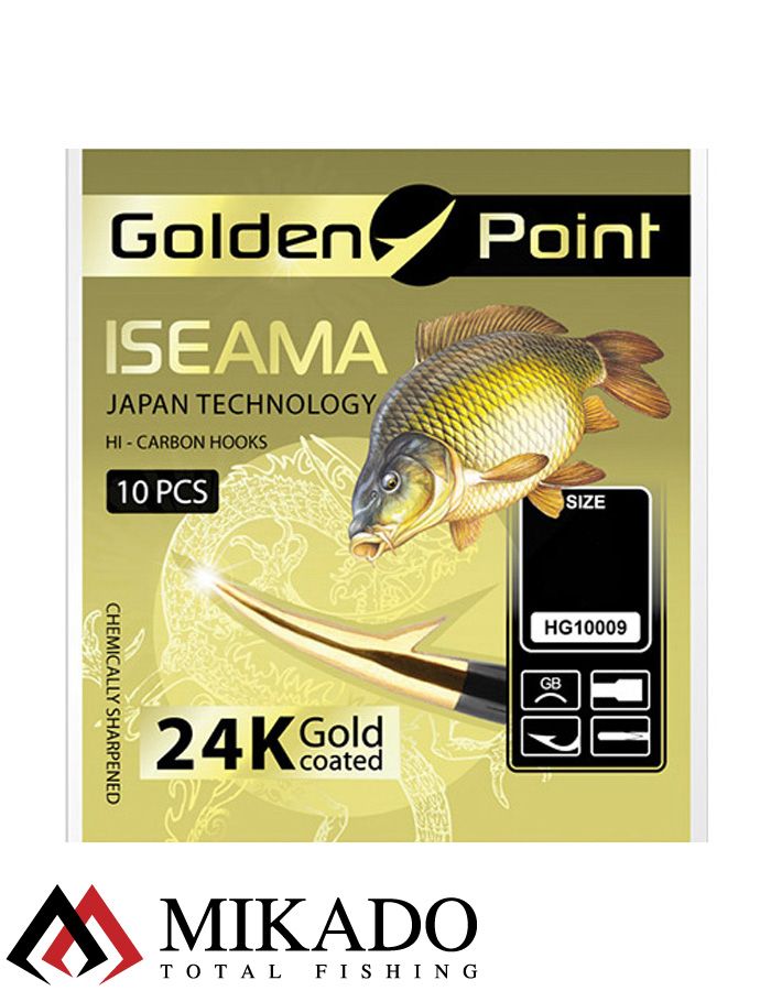 Крючки Mikado GOLDEN POINT - ISEAMA №  2 GB (с лопаткой) ( 10 шт.)
