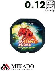 Леска мононить Mikado DINO ULTRA 0,12 (30 м) - 2.60 кг.