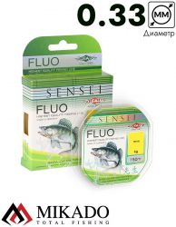 Леска мононить Mikado SENSEI FLUO 0,33 (150 м) - 11.30 кг.