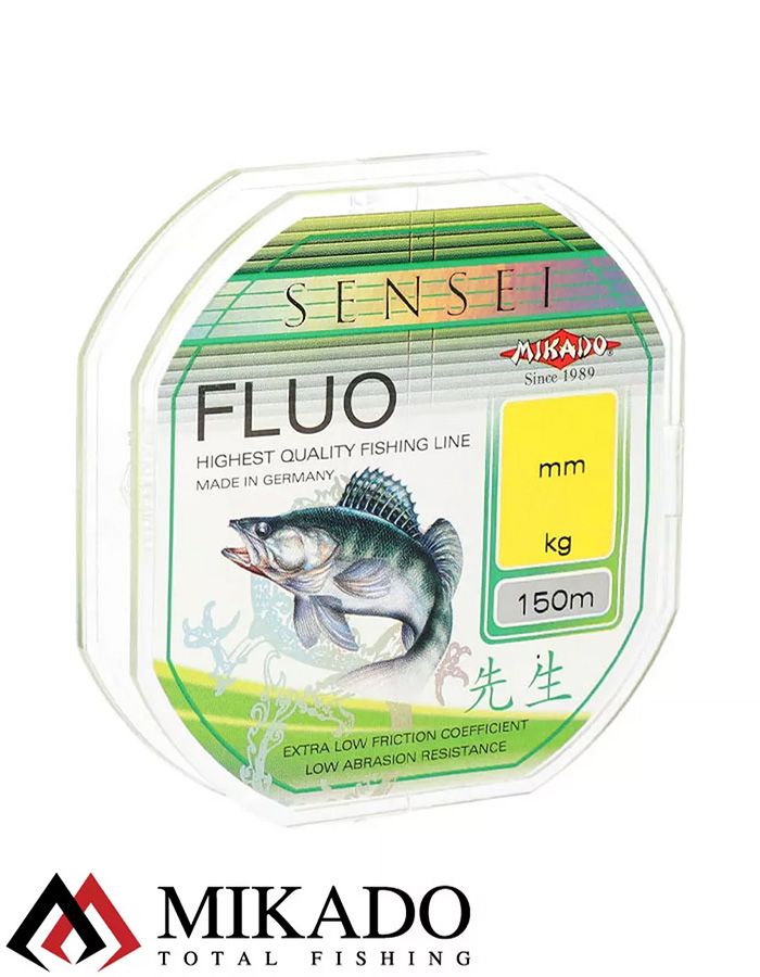 Леска мононить Mikado SENSEI FLUO 0,33 (150 м) - 11.30 кг.