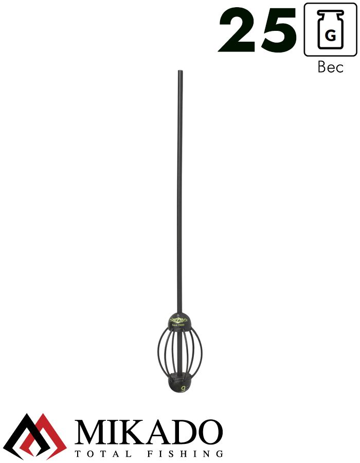 Кормушка скользящая Mikado ребристая с антизакручивателем 25 см. 25 г.