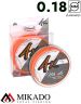 Плетеный шнур Mikado NIHONTO FINE BRAID 0,18 orange (150 м) - 14,40 кг.