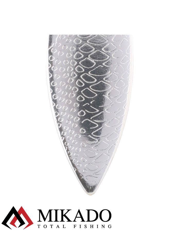 Блесна вращающаяся Mikado WILLOW №6, 22 г., серебро, длина лепестка 75 мм.