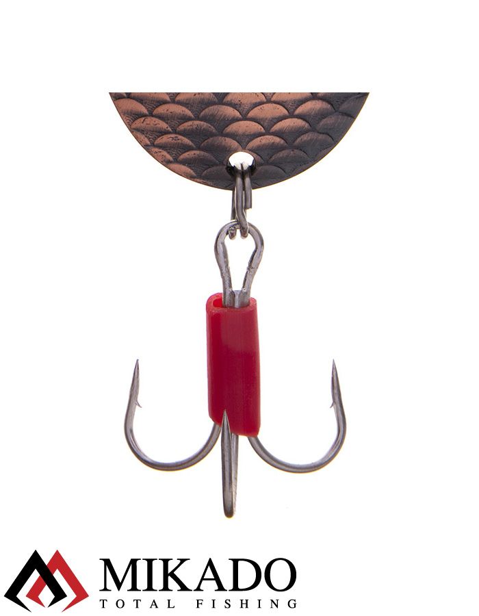 Блесна колеблющаяся Mikado TRACKER №1, 38 г., 8.5 см., состаренная медь