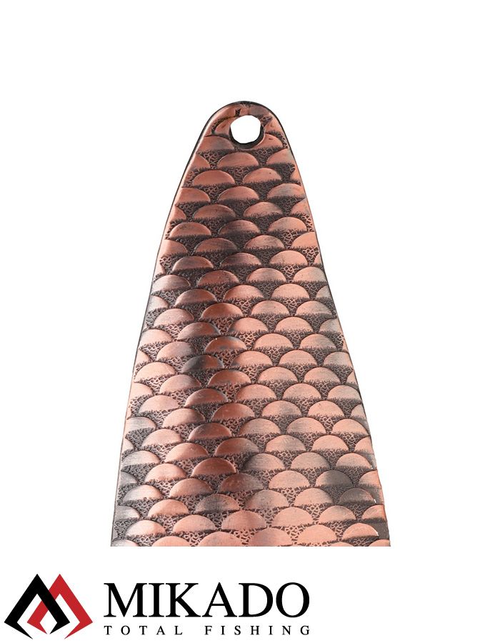 Блесна колеблющаяся Mikado TRACKER №1, 38 г., 8.5 см., состаренная медь