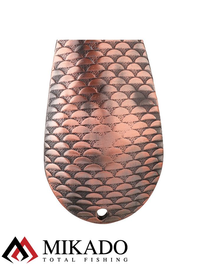 Блесна колеблющаяся Mikado TRACKER №1, 38 г., 8.5 см., состаренная медь