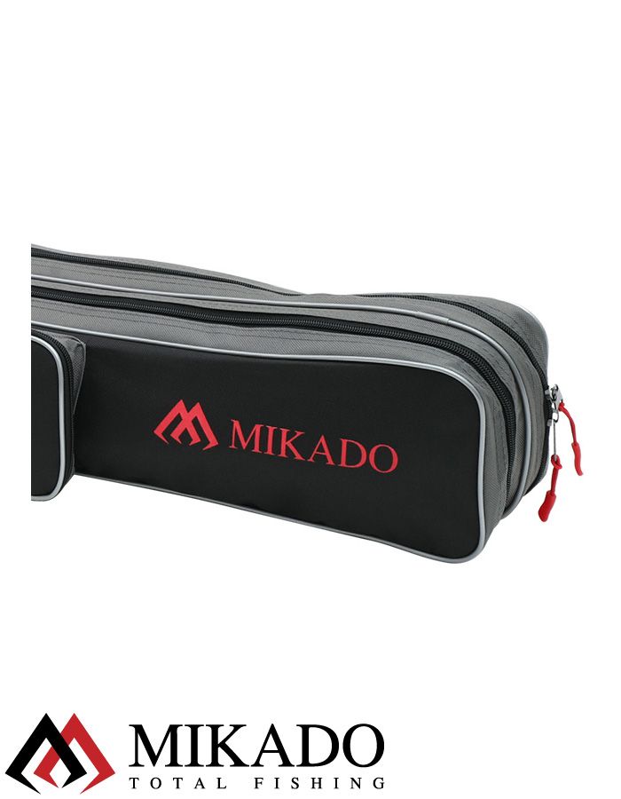 Чехол для удилищ Mikado 2 секционный 160 см. чёрно-серый