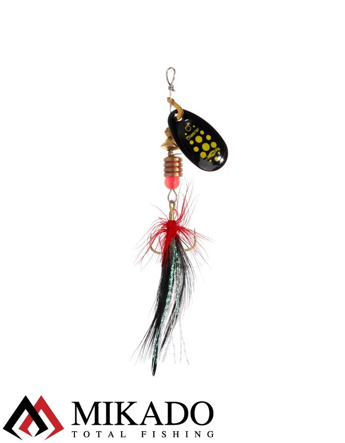 Блесна вращающаяся с кисточкой Mikado BLASTER № 1, 3 г., серебро/21