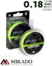 Плетеный шнур Mikado DREAMLINE Competition 0.18 fluo green (150 м) 18,32 кг.
