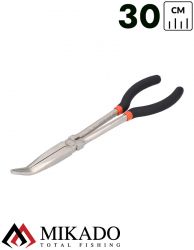 Щипцы многофункциональные Mikado FOR UNHOOKING длинные, кривые (30 см.)