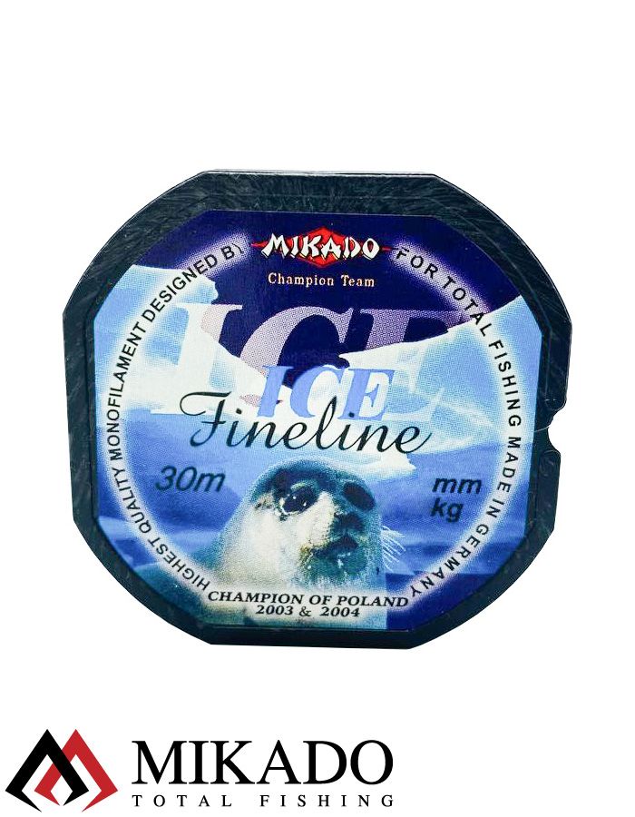 Леска мононить Mikado FINELINE ICE 0,16 (30 м) - 3.50 кг.