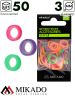 Резинки для крепления насадки Mikado 3 мм. (разноцветные, жесткие)  ( 50 шт.)