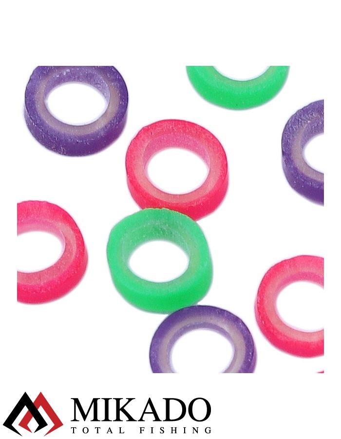 Резинки для крепления насадки Mikado 3 мм. (разноцветные, жесткие)  ( 50 шт.)