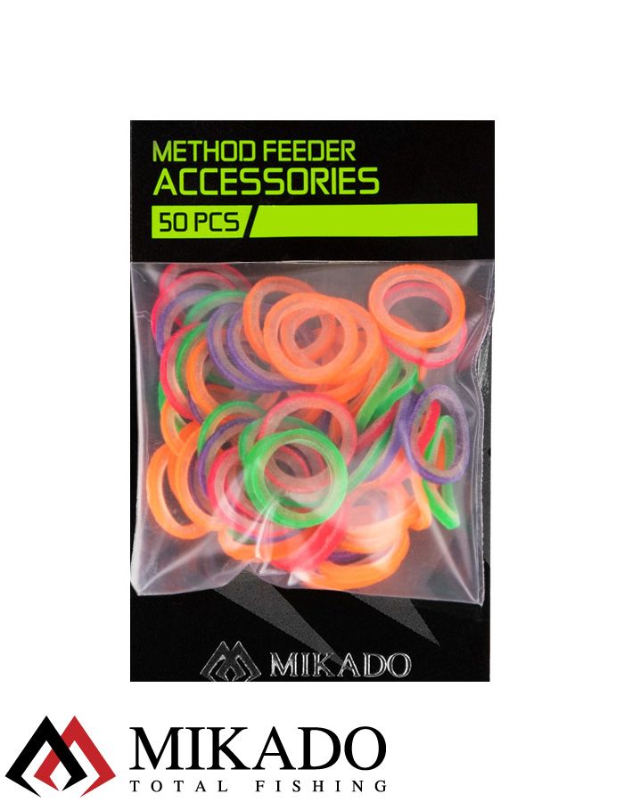 Резинки для крепления насадки Mikado 3 мм. (разноцветные, жесткие)  ( 50 шт.)