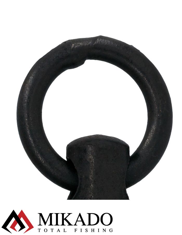 Вертлюг с шарикоподшипником Mikado № 6 черный, матовый ( 5 шт.)