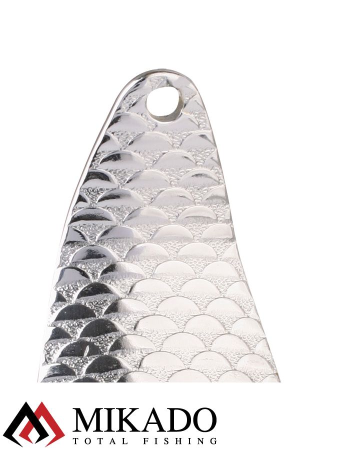 Блесна колеблющаяся Mikado TRACKER №1, 38 г., 8.5 см., состаренное серебро