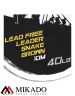 Лидкор Mikado Territory LEAD FREE LEADER супер-мягкий, утяжел (40LB, 10м ) светлый камуфляж+игла