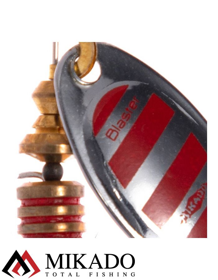 Блесна вращающаяся с кисточкой Mikado BLASTER № 1, 3 г., серебро/22