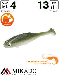 Виброхвост Mikado REAL FISH 13 см., 13.5 г., OLIVE BLEAK (4 шт.)