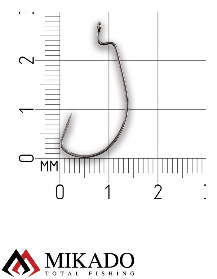 Офсетный крючок Mikado WORM 1 № 8   ( 5 шт.)