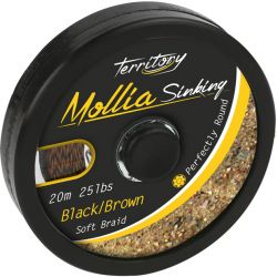 Поводковый материал Mikado MOLLIA HOOKLINK black/brown 45 lb (20 м)