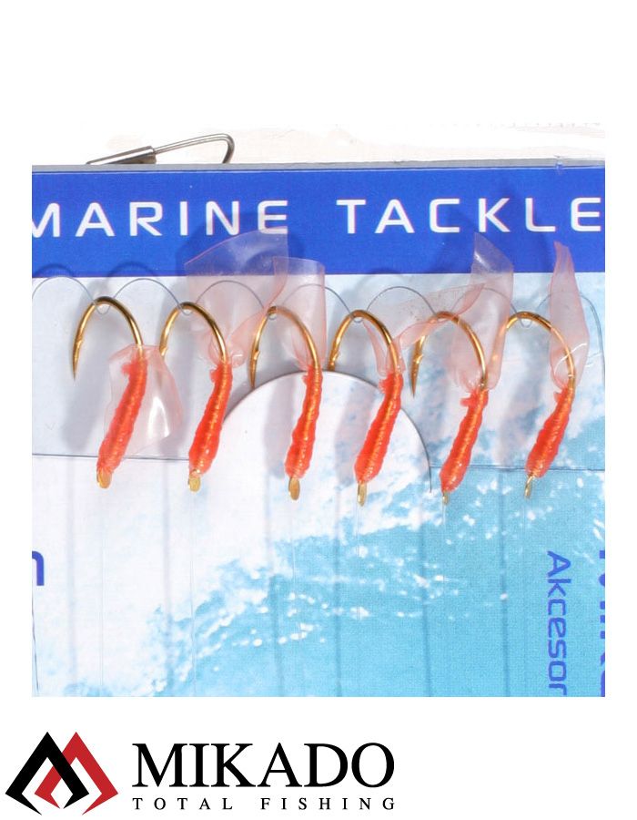 Поводок морской для сельди (6 x 25 cм./10кг) крючки № 9