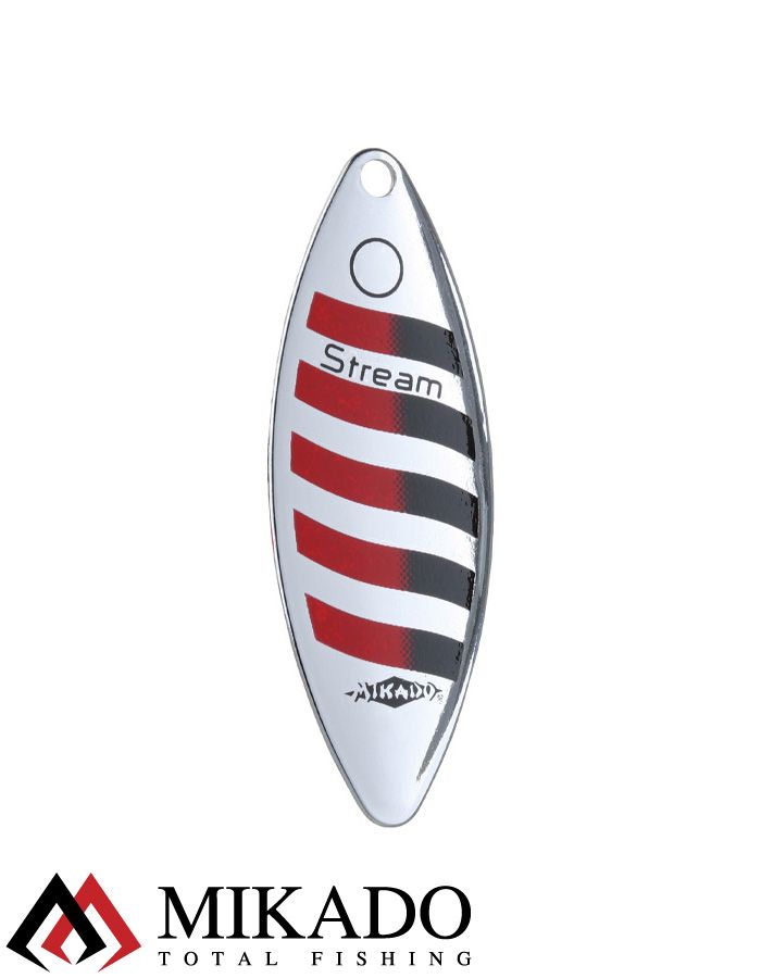 Блесна вращающаяся Mikado STREAM №3, 10 г., серебро 20 HOLO, длина лепестка 52 мм.