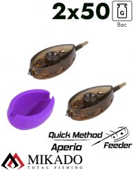 Набор методных кормушек Mikado APERIO Q.M.F. XL 2x50 гр.+ форма