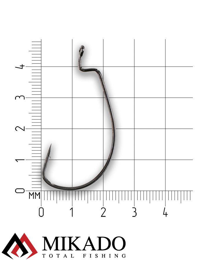 Офсетный крючок Mikado WORM 2 № 2/0   ( 5 шт.)